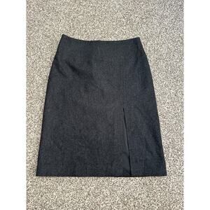 Banana Republic wool blend pencil skirt size 2 black career office minimalist
